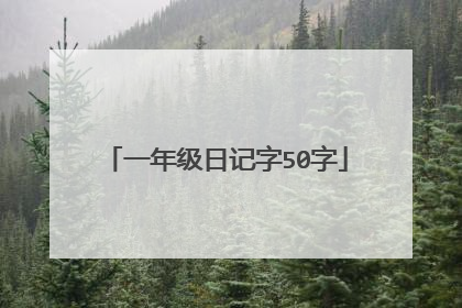 一年级日记字50字