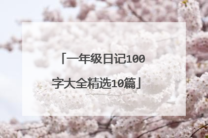 一年级日记100字大全精选10篇