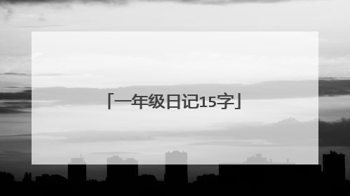 一年级日记15字