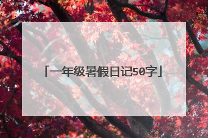 一年级暑假日记50字