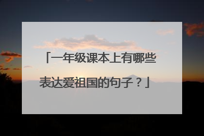 一年级课本上有哪些表达爱祖国的句子？