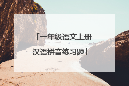 一年级语文上册汉语拼音练习题