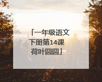 一年级语文下册第14课荷叶圆圆