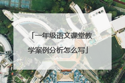 一年级语文课堂教学案例分析怎么写