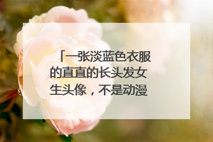 一张淡蓝色衣服的直直的长头发女生头像,不是动漫那种,小清新的