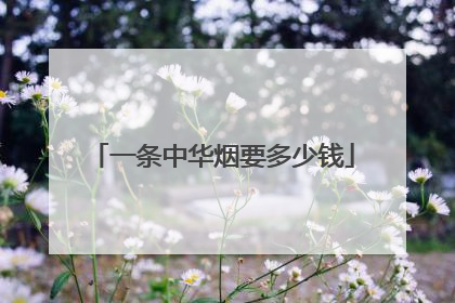 一条中华烟要多少钱
