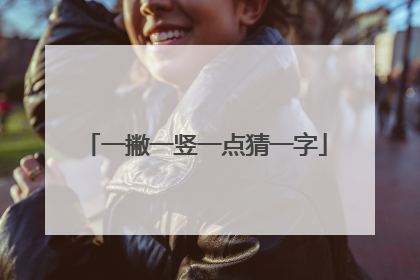 一撇一竖一点猜一字