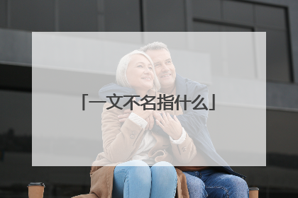 一文不名指什么