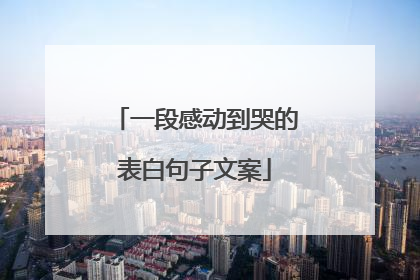 一段感动到哭的表白句子文案