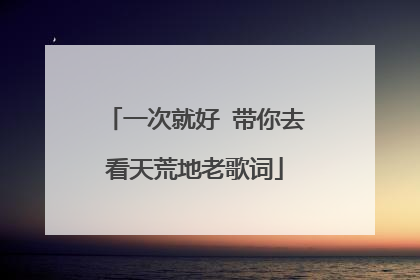 一次就好 带你去看天荒地老歌词