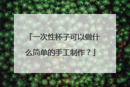 一次性杯子可以做什么简单的手工制作？
