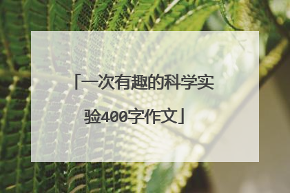 一次有趣的科学实验400字作文