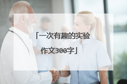 一次有趣的实验作文300字