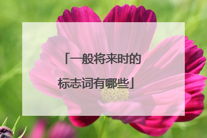 一般将来时的标志词有哪些