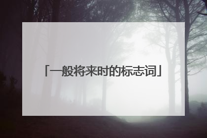 一般将来时的标志词