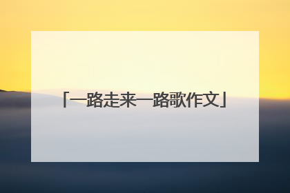 一路走来一路歌作文