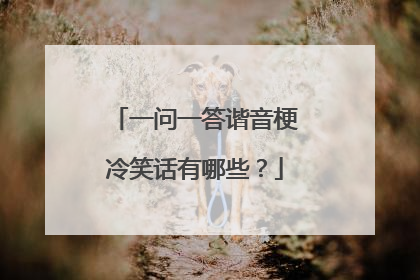 一问一答谐音梗冷笑话有哪些?