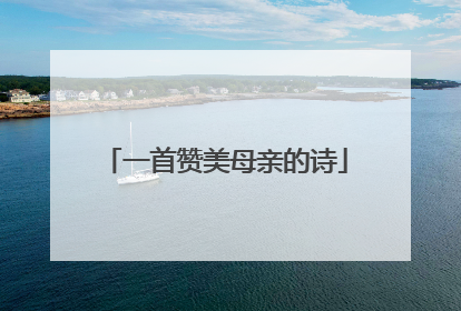 一首赞美母亲的诗