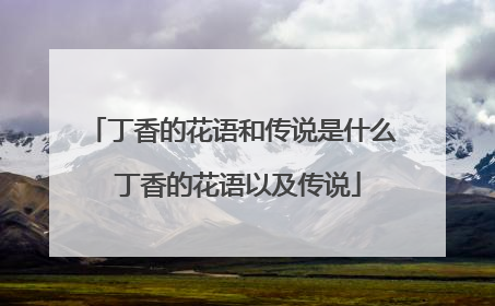 丁香的花语和传说是什么 丁香的花语以及传说