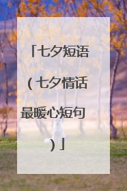 七夕短语(七夕情话最暖心短句)