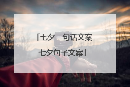 七夕一句话文案 七夕句子文案