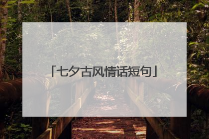 七夕古风情话短句
