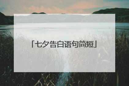 七夕告白语句简短