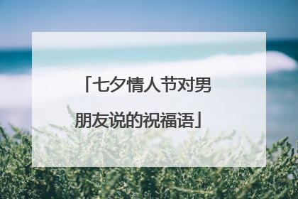 七夕情人节对男朋友说的祝福语