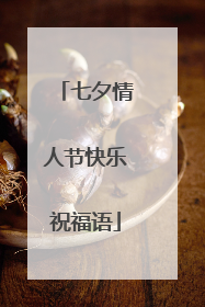 七夕情人节快乐祝福语
