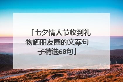 七夕情人节收到礼物晒朋友圈的文案句子精选60句