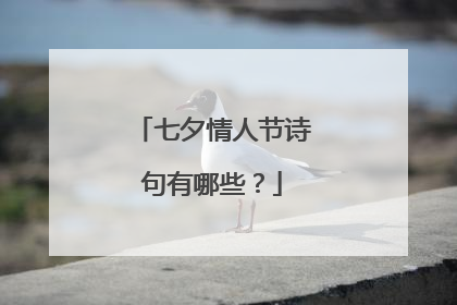 七夕情人节诗句有哪些?