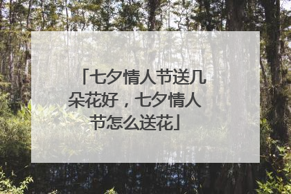 七夕情人节送几朵花好，七夕情人节怎么送花