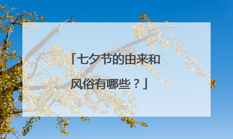 七夕节的由来和风俗有哪些?