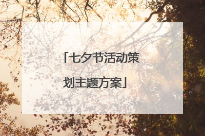 七夕节活动策划主题方案
