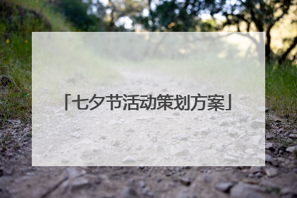 七夕节活动策划方案