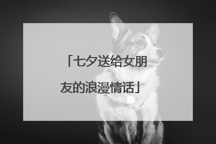 七夕送给女朋友的浪漫情话