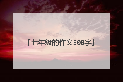 七年级的作文500字