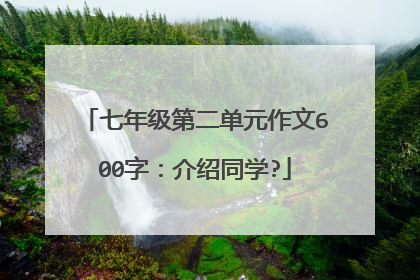 七年级第二单元作文600字：介绍同学?