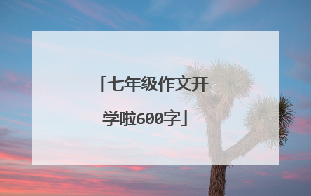 七年级作文开学啦600字