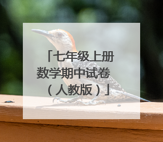 七年级上册数学期中试卷（人教版）