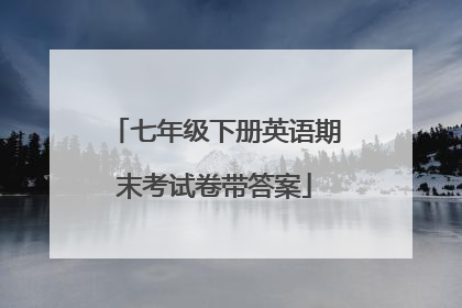 七年级下册英语期末考试卷带答案