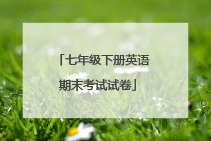 七年级下册英语期末考试试卷