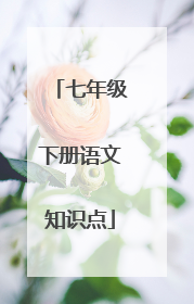 七年级下册语文知识点