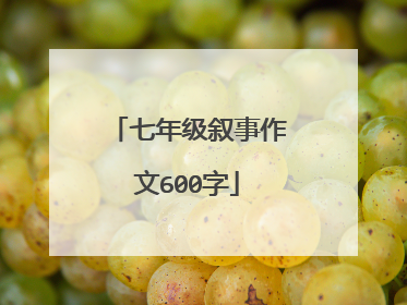 七年级叙事作文600字