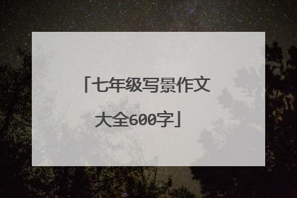 七年级写景作文大全600字