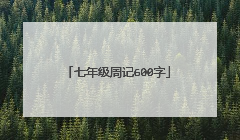 七年级周记600字