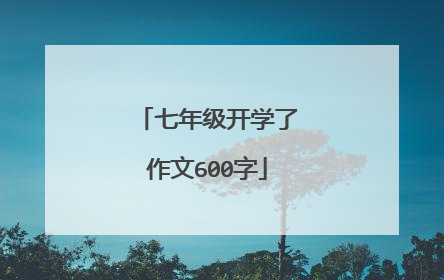 七年级开学了作文600字