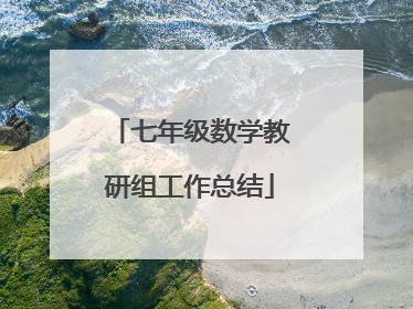 七年级数学教研组工作总结