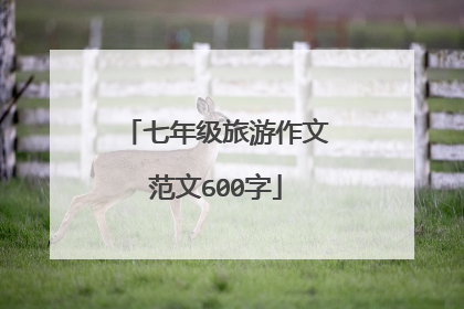 七年级旅游作文范文600字