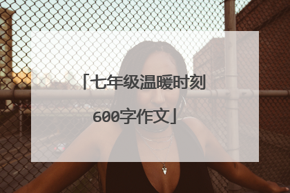七年级温暖时刻600字作文